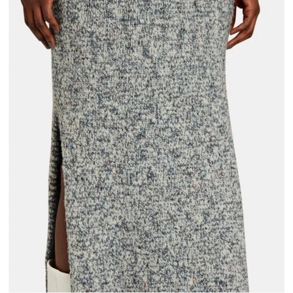 NEW! Ulla Johnson L Marled $475 Stretch Wool Sweater Midi Skirt Whipstitch Blue - Picture 12 of 12